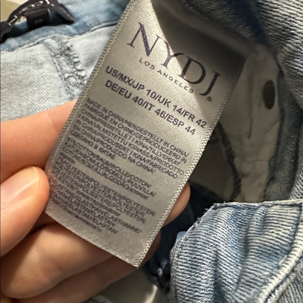 NYDJ “Ami” Women’s Skinny Ankle Jeans, Embroidered Hems, Sz 10 - Picture 6 of 6